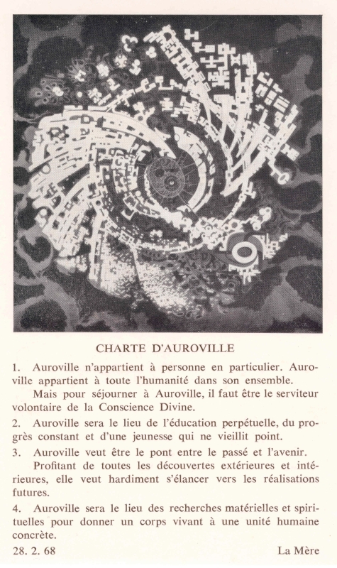 05-21 - Auroville - dessin projet et charte (1968)